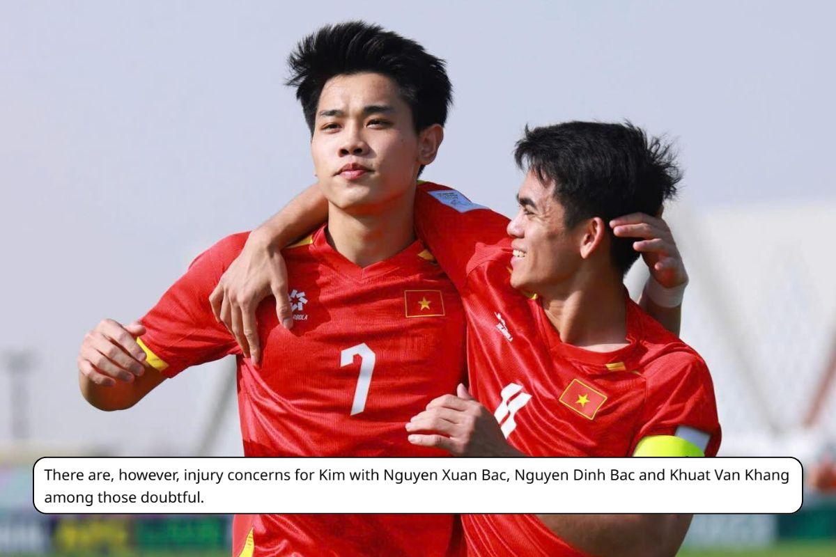 Tiền vệ Xuân Bắc rời sân ở hiệp 2 trận đấu với U23 Jordan và cũng gặp vấn đề về chấn thương